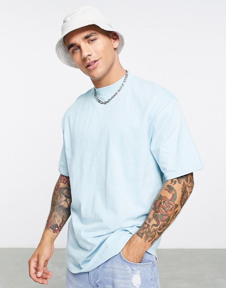 Topman Oversized T-shirt In Light Blue-neutral