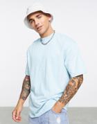 Topman Oversized T-shirt In Light Blue-neutral