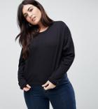 Asos Curve Cropped Sweatshirt - Black