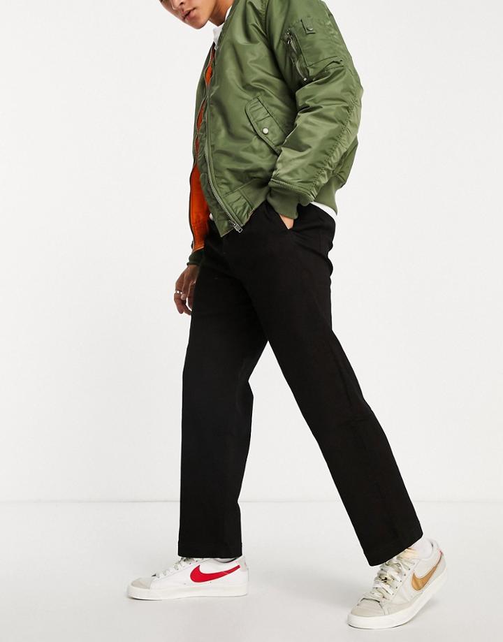 Pull & Bear Wide Leg Sweatpants In Black