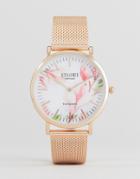 Reclaimed Vintage Inspired Bloom Mesh Watch In Rose Gold 36mm Exclusive To Asos - Gold