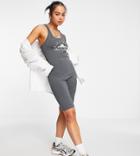 Noisy May Exclusive Collegiate Unitard Romper In Charcoal-grey