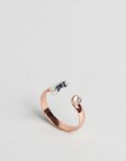 Johnny Loves Rosie Halloween Moon & Stone Ring - Gold
