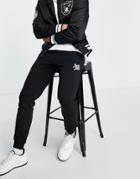 Jack & Jones Logo Slim Fit Sweatpants In Black