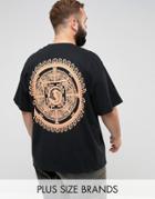Hnr Ldn Plus Koi Crest Back Print T-shirt - Black