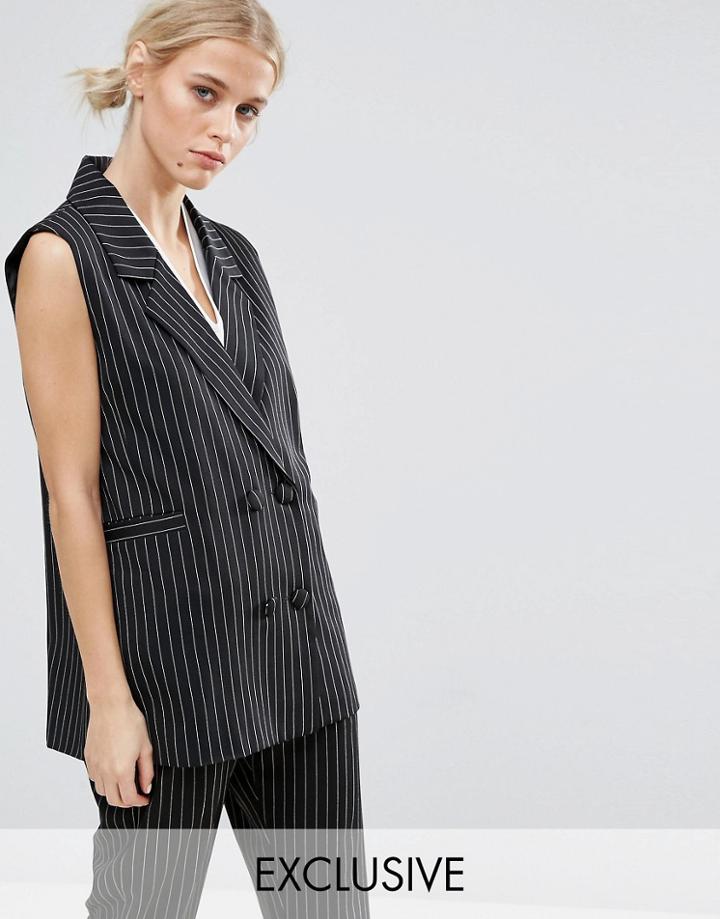 Zacro Sleeveless Blazer Co-ord - Black