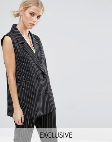 Zacro Sleeveless Blazer Co-ord - Black