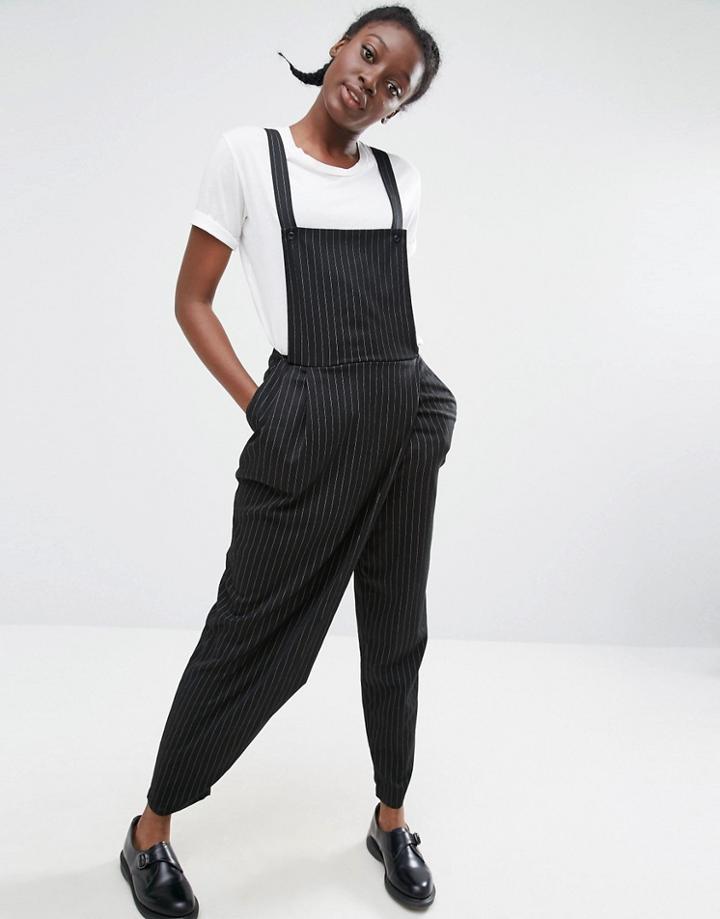 Monki Pinstripe Overalls - Multi