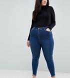 New Look Curve Rinse Raw Hem Skinny Jean - Black