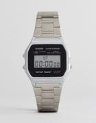 Casio A158wea-1ef Digital Bracelet Watch In Silver - Silver