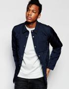 Pull & Bear Lightweight Quilted Jacket In Navy - Navy