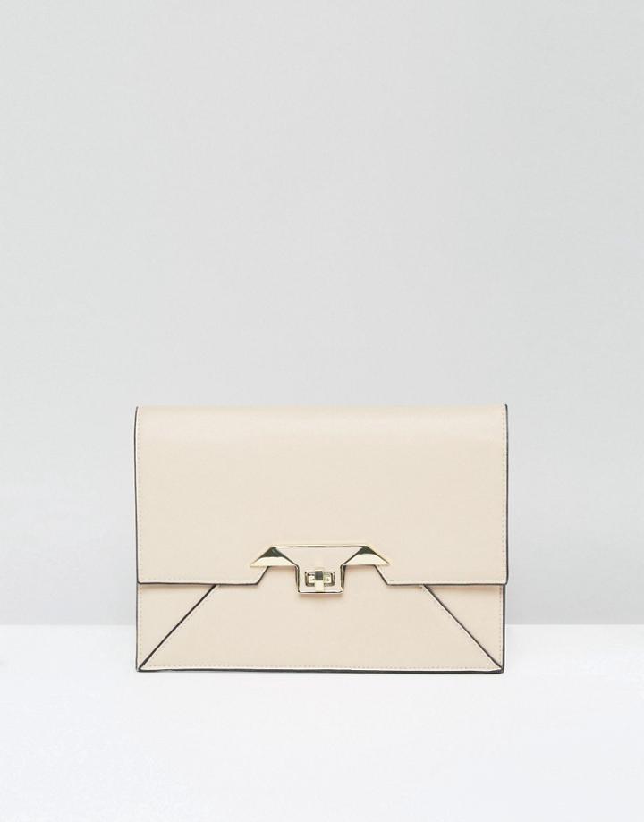Asos Diamond Twist Lock Clutch Bag - Pink