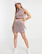 Nike Air Ribbed Skirt In Pale Pink