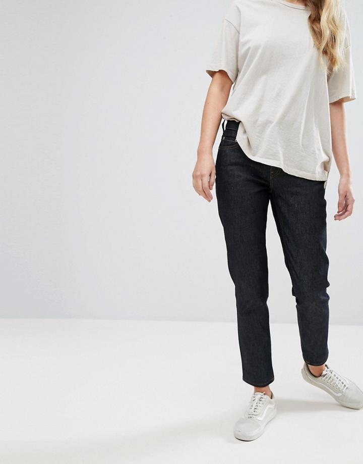 Weekday Girlfriend Jean In Raw Denim - Blue