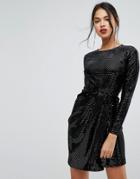 Prettylittlething Glitter Dress - Black