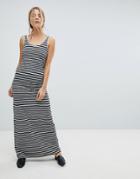 Only Abbie Calf Stripe Maxi Dress - Black