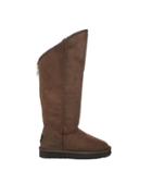 Love From Australia Jezebel Tall Leather Zip Boots - Brown