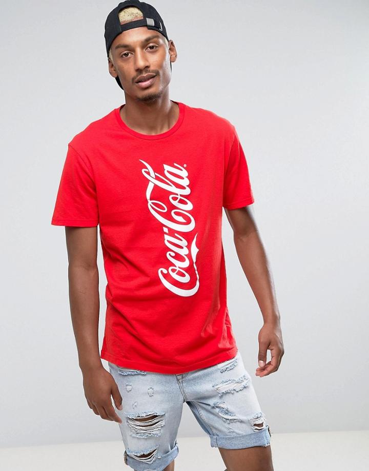 Pull & Bear Coca Cola T-shirt In Red - Red