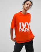 Ivy Park Logo T-shirt In Tomato Red - Red