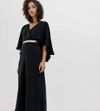 River Island Jumpsuit With Cape In Black - Black