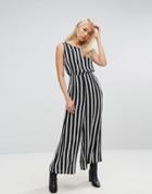 Rock & Religion Estee Stripe Culotte Jumpsuit - Black