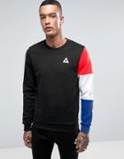 Le Coq Sportif Tricolore Crew Sweatshirt In Black 1710411 - Black