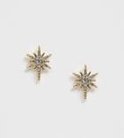 Pieces Rhinestone Star Stud Earrings-gold