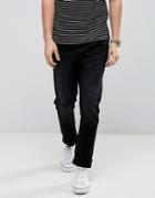 Casual Friday Slim Fit Jeans In Black With Distressing - Black