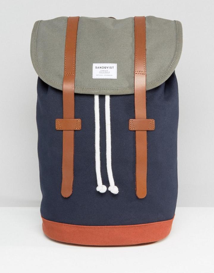 Sandqvist Stig Backpack In Multi - Multi