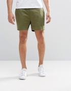 Asos Skinny Short Length Tailored Shorts In Khaki - Khaki