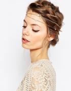 Asos Wrap Chain And Flower Hair Clip - Gold