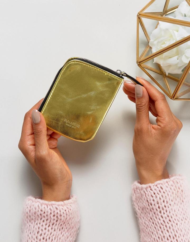 Pull & Bear Metallic Pouch - Yellow