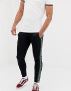 Jack & Jones Core Jogger With Printed Taping - Black