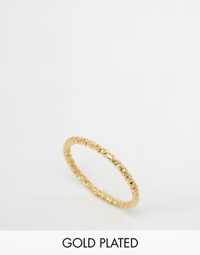 Dogeared Gold Plated Midi Love Sparkle Ring - Gold