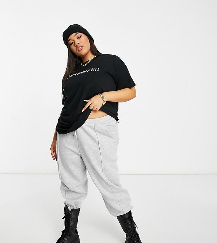 Asos Design Curve T-shirt With Empowered Motif In Black