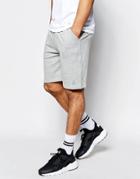 Asos Slim Jersey Shorts With Logo - Gray Marl