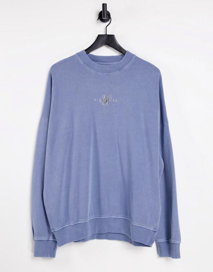 Siksilk Crew Sweatshirt In Blue-blues