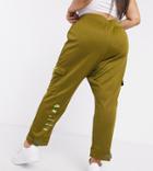 Nike Plus Swoosh Utility Pocket Sweatpants In Khaki Green