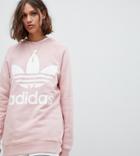 Adidas Originals Trefoil Logo Sweatshirt In Pink - Pink