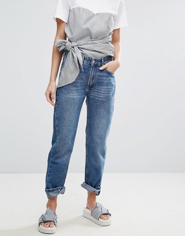 Pull & Bear Straight Leg Jeans - Blue