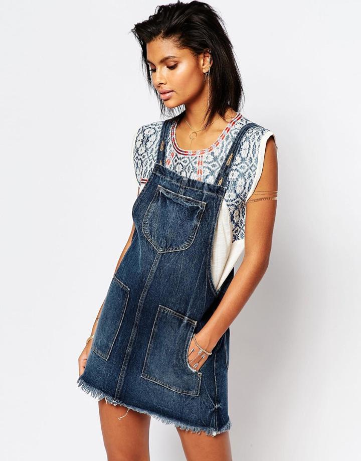 Tularosa Sophia Denim Overall Dress - Laguna