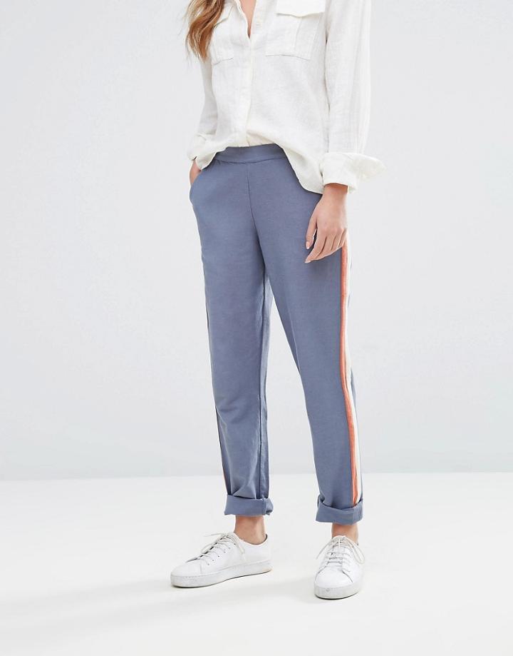 Vila Varisty Style Taperd Pant - Gray