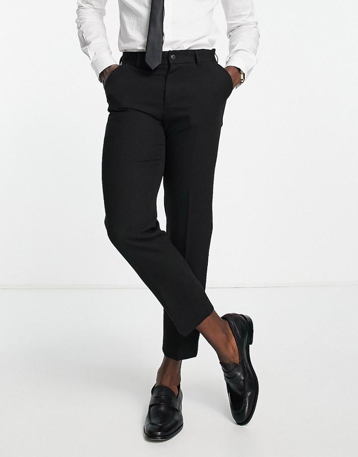 Bando Slim Fit Suit Pants In Black