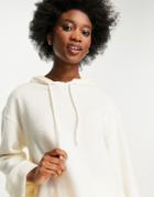 Pieces Lounge Wide Sleeve Hoodie Set In Cream-white