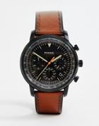 Fossil Fs5501 Goodwin Leather Watch In Tan 44mm - Tan