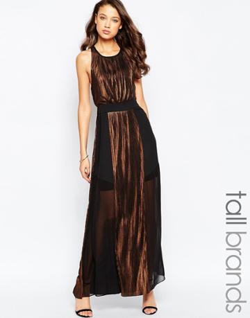 Studio 75 Tall Maxi Dress With Metallic Inserts