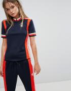 Adidas Osaka Zip Top In Navy - Navy