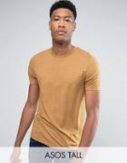 Asos Tall T-shirt In Beige - Green