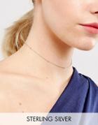 Asos Rose Gold Plated And Sterling Silver Ball Station Choker Necklace - Multi