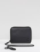 G-star Lador Leather Zip Wallet With Chain - Black